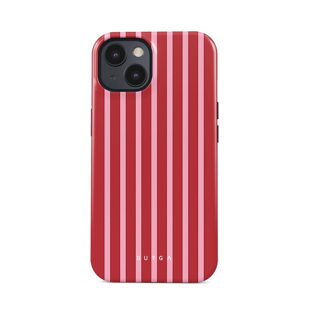 iPhone 13 BURGA Red Striped Phone Case